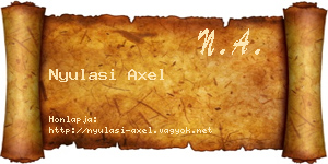 Nyulasi Axel névjegykártya